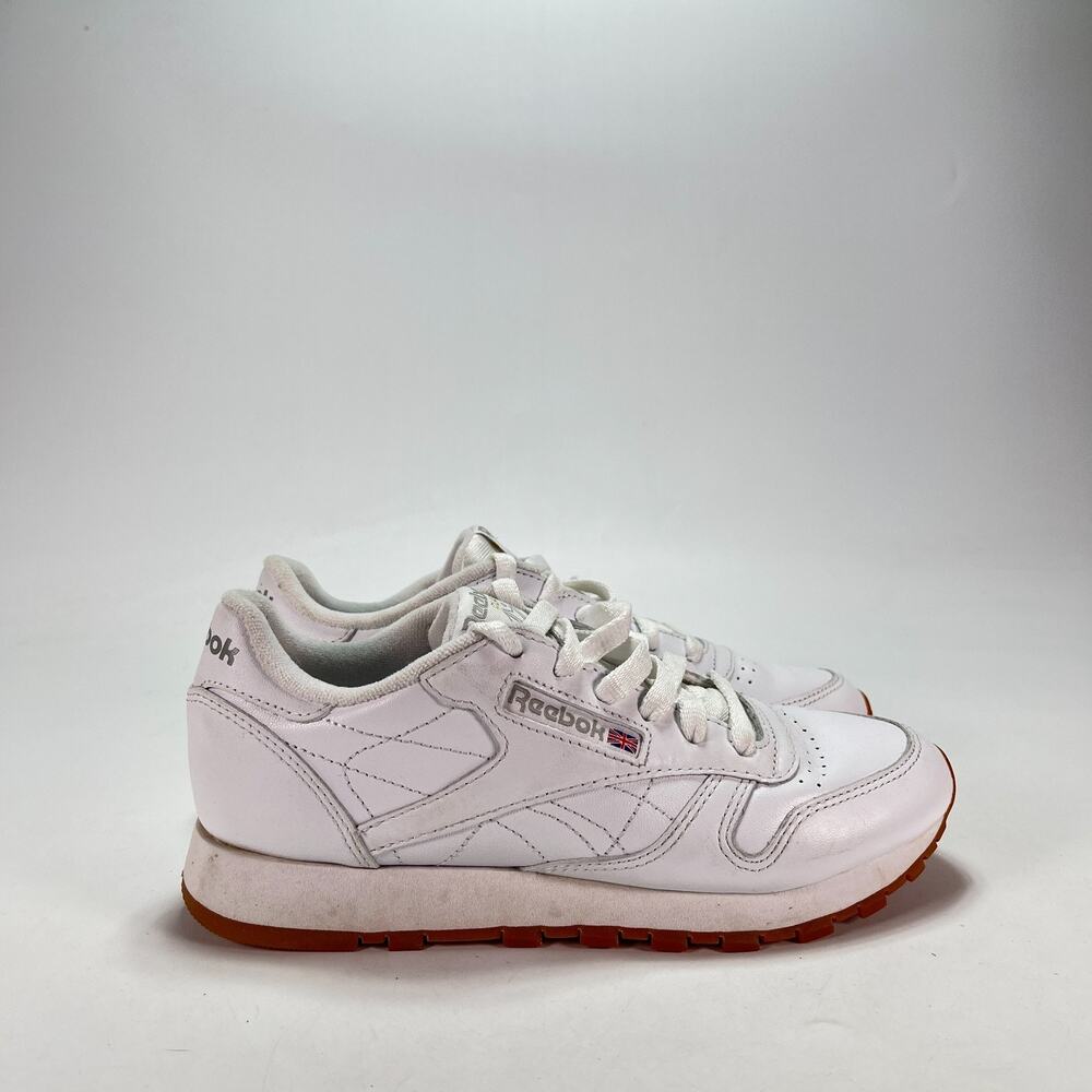 Reebok Classic White Gum Leather Comfort Walking Sneakers Shoes Women's Size 6